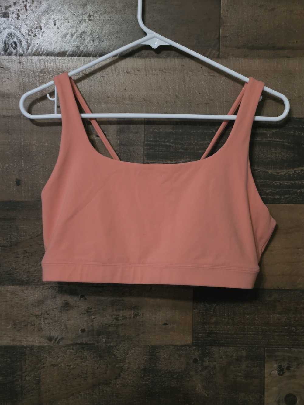 Athleta Peach-Pink Adjustable-Strap Sports Bralette